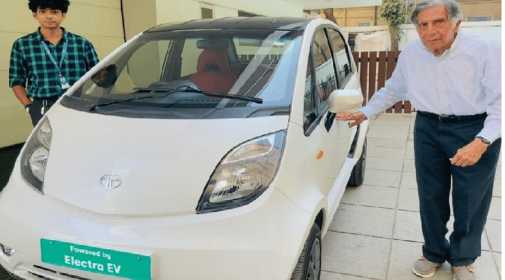 Ratan Tata Gets A Custom-Built Tata Nano EV Made By Electra EV- Read More