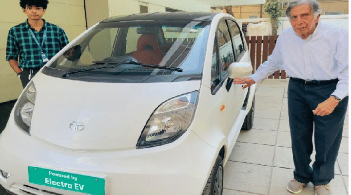 Ratan Tata Gets A Custom-Built Tata Nano EV Made By Electra EV- Read More