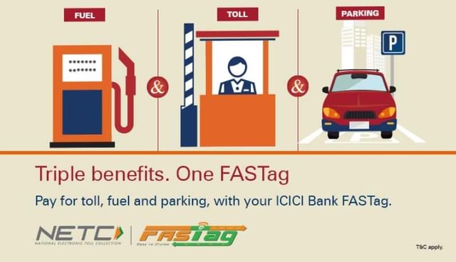 FASTag cashless fuel, toll, parking