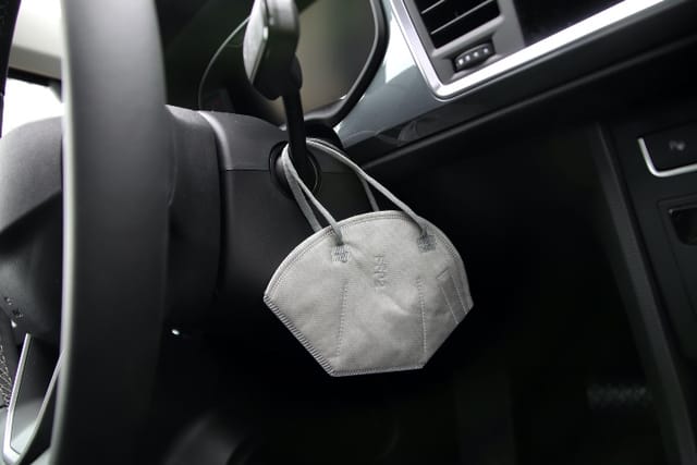 Mask Inside car hanging
