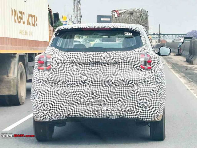 Upcoming 2023 Mahindra XUV300 C-SUV spied testing 