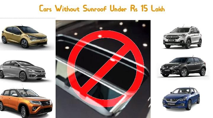 Cars Without Sunroof Among Different Segments Under Rs 15 Lakh In India