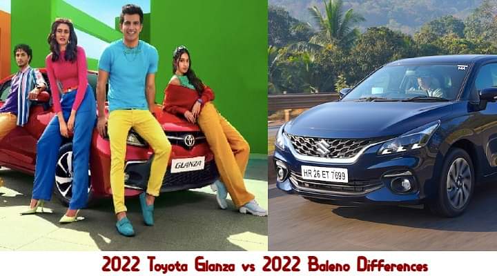 2022 Toyota Glanza VS 2022 Maruti Baleno Differences - Based On Teaser