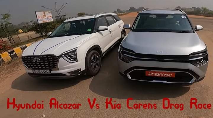 Hyundai Alcazar vs Kia Carens Drag Race - Check Video Here