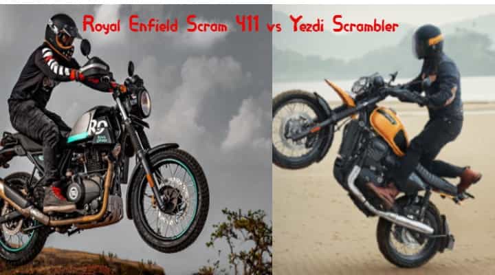 Royal Enfield Scram 411 Vs Yezdi Scrambler - Specs Comparison Royal Enfield Scram 411 Vs Yezdi Scrambler - Specs Comparison