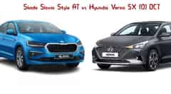 Skoda Slavia Style 1.0 AT Vs Hyundai Verna SX (O) 1.0 DCT Skoda Slavia Style 1.0 AT Vs Hyundai Verna SX (O) 1.0 DCT
