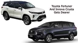 Toyota Fortuner And Innova Crysta Gets Dearer -  New Vs Old Price