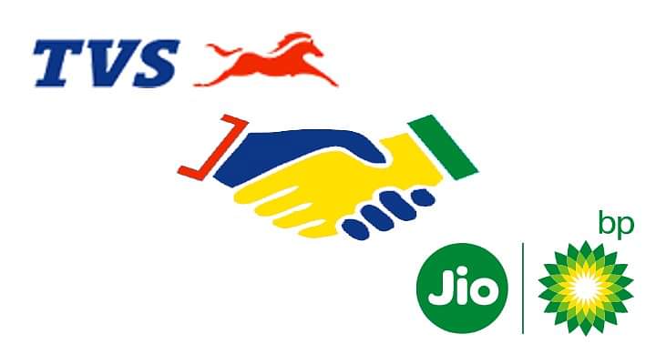 TVS Join Hands With Jio-BP For Electric Two And Three Wheeler Charging Service TVS Join Hands With Jio-BP For Electric Two And Three Wheeler Charging Service