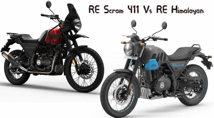 Royal Enfield Scram 411 Vs Royal Enfield Himalayan - Key Differences Royal Enfield Scram 411 Vs Royal Enfield Himalayan - Key Differences