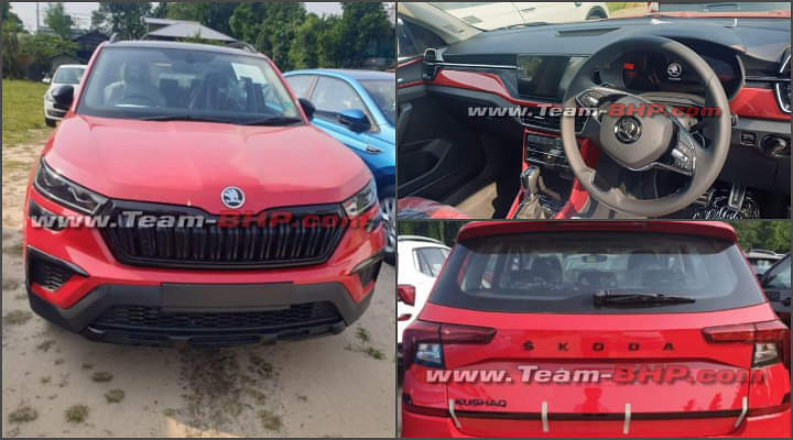 Upcoming Skoda Kushaq Monte Carlo Edition Spied At A Dealership - This Is How It Looks