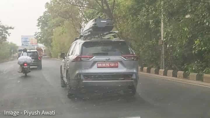 Upcoming Toyota RAV4 SUV Spied Testing With Top Box In India Upcoming Toyota RAV4 SUV Spied Testing With Top Box In India