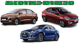 Which CNG Sedan to buy? - Hyundai Aura SX vs Tata Tigor XZ+ vs Maruti Dzire ZXi