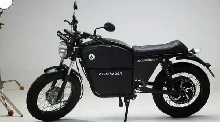 Atum Vader Cafe Racer Electric Bike Launched With 100 Km Range, Priced At Rs 99,999
