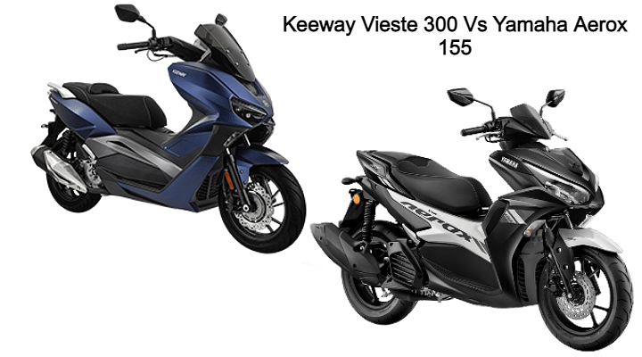 Keeway Vieste 300 Vs Yamaha Aerox 155 - Battle Of Maxi Scooters