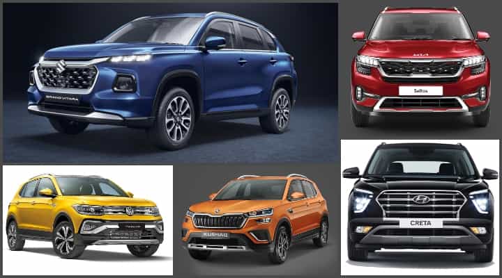 2022 Maruti Grand Vitara vs Hyundai Creta vs Kia Seltos vs VW Taigun vs Skoda Kushaq - Mileage Comparo 2022 Maruti Grand Vitara vs Hyundai Creta vs Kia Seltos vs VW Taigun vs Skoda Kushaq - Mileage Comparo