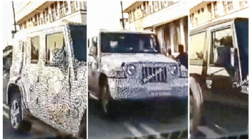Upcoming Mahindra Thar 5-Door Test Mule Spotted - Front Design Visible