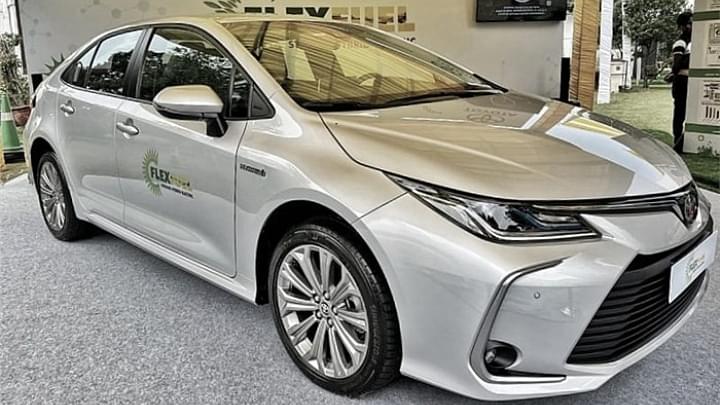 Toyota Corolla Hybrid  Flex-Fuel Debuts In India As A Test Car