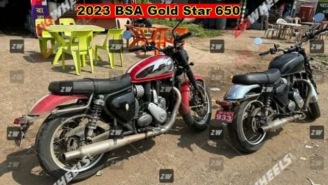 2023 BSA Gold Star 650 Bike Spied In Red Colour Ahead Of Launch