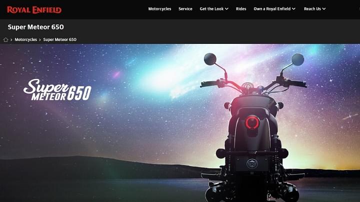 Royal Enfield Super Meteor 650 Officially Listed On Indian Website