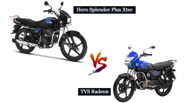 2022 Hero Splendor Plus Xtec Vs TVS Radeon - Which Is Better?