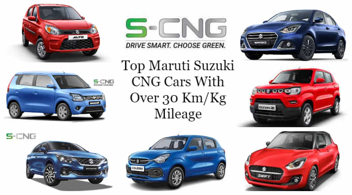 Top Maruti Suzuki CNG Cars With Over 30 Km/Kg Mileage