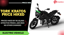 Now Pay More For Tork Kratos Electric Bike - Prices Hiked Up To Rs 10k