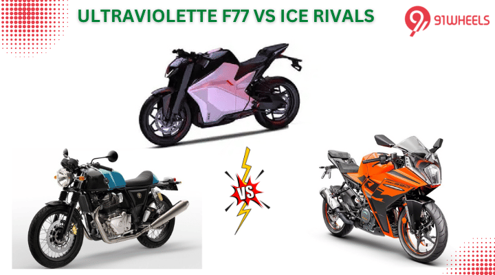 Ultraviolette F77 Vs KTM RC 390 Vs Royal Enfield Continental GT650 - EV OR ICE Ultraviolette F77 Vs KTM RC 390 Vs Royal Enfield Continental GT650 - EV OR ICE
