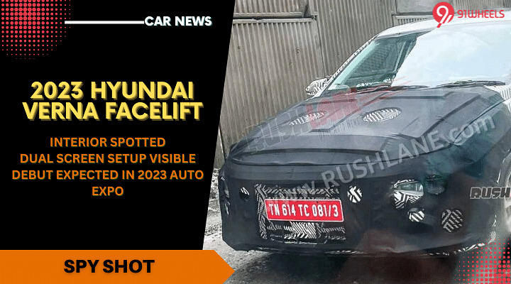 2023 Hyundai Verna Facelift Interior Spotted In A New Set Of Spy Shots