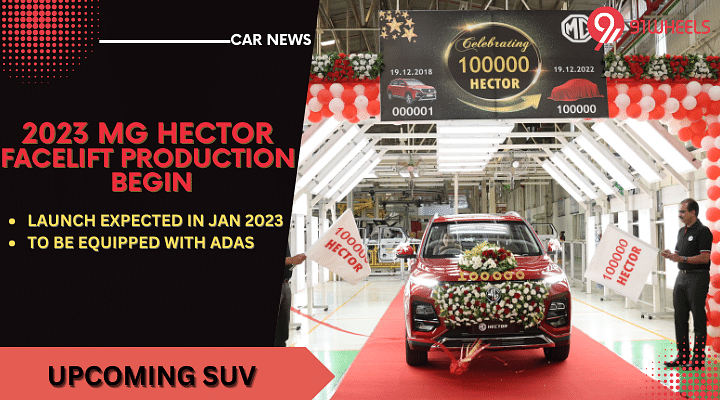 2023 MG Hector Facelift Rolls Out From Factory Floor, Launch Next Month