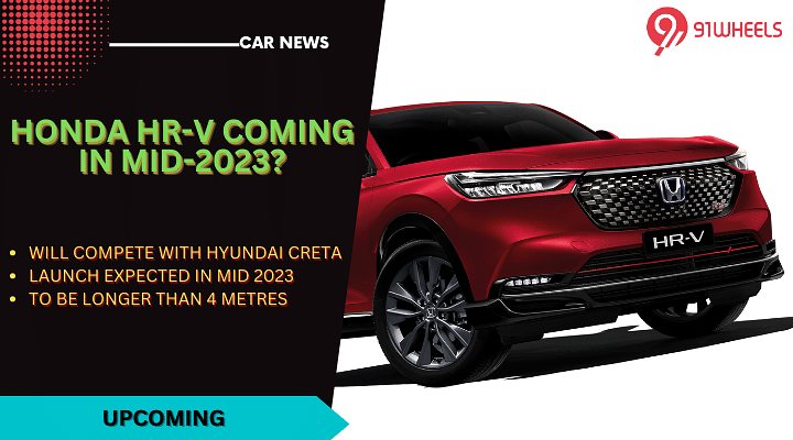 Honda HR-V Expected To Break Covers In India In Mid 2023 - Creta Rival?