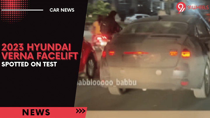 Hyundai Verna Facelift Spotted On Test Again, Gets Connected Tail Lamp