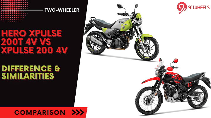 Hero Xpulse 200T 4V Vs Xpulse 200 4V - Difference & Similarities