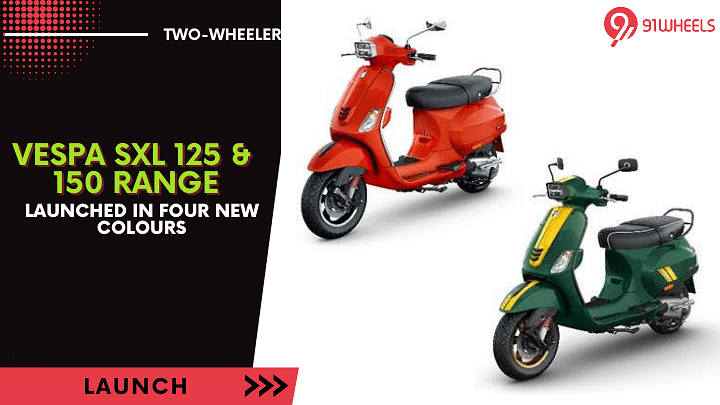 Vespa SXL 125 & SXL 150 Range Gets Four New Colour Palettes