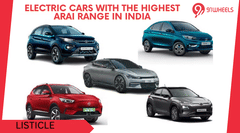 Here's A List Of Electric Cars With Highest ARAI Range In India Here's A List Of Electric Cars With Highest ARAI Range In India