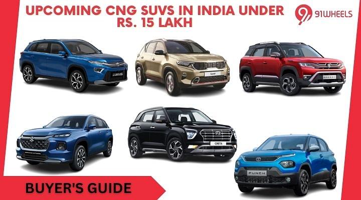 Upcoming CNG SUVs In India Under Rs. 15 lakh