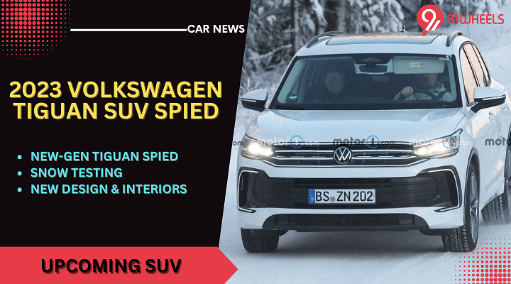 2023 Volkswagen Tiguan SUV Spied On Testing In Snow Globally