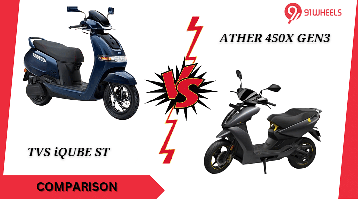 Ather 450X Gen 3 vs TVS iQube Electric ST Comparison: Who's Better?