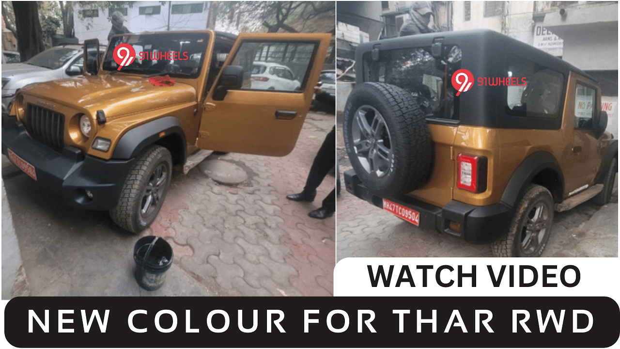 Exclusive : Mahindra Thar 4x2 RWD In Special Golden Colour (Blazing Bronze)