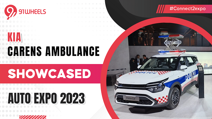 Kia Reveals Police/Ambulance Version Of Carens MPV At Auto Expo