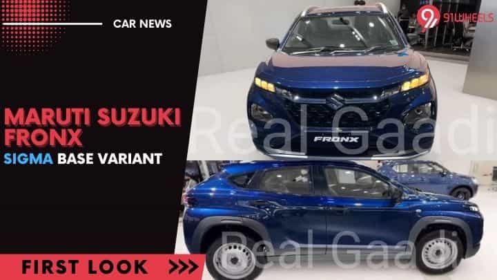 Maruti Suzuki Fronx Sigma Base Variant First Look Maruti Suzuki Fronx Sigma Base Variant First Look