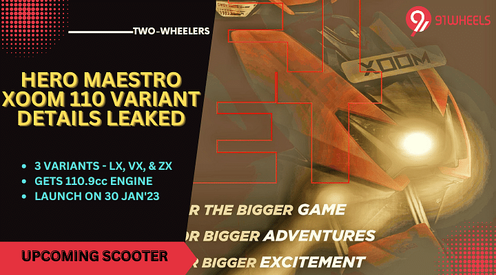 Upcoming Hero Maestro Xoom 110 Variant & Technical Details Leaked