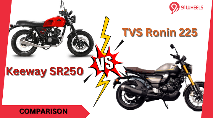 Keeway SR250 Vs TVS Ronin 225 - Price, Specs & Features Comparo