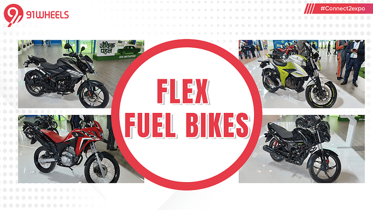 Flex Fuel Bikes Showcased At The 2023 Auto Expo: Yamaha to TVS