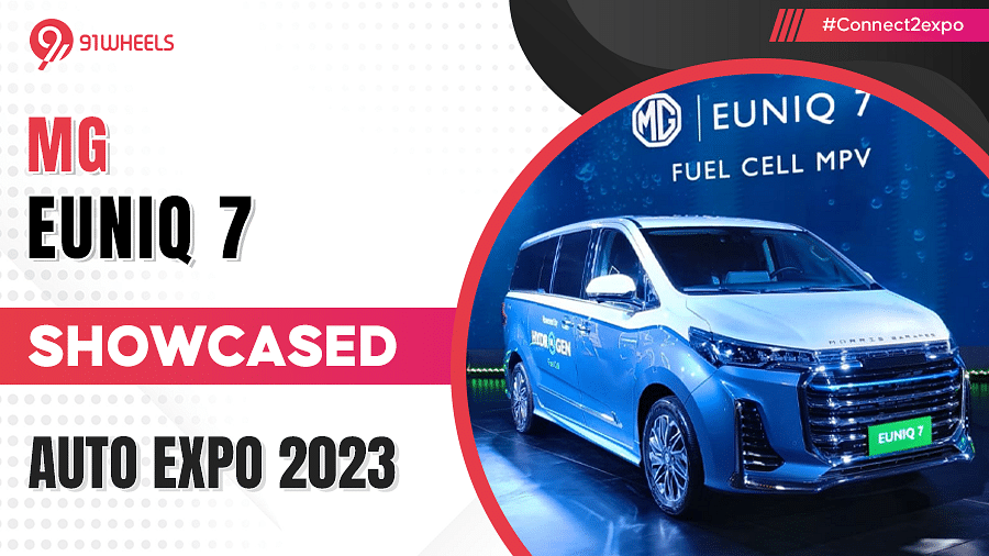 MG Displays Euniq 7 MPV With Hydrogen Fuel-Cell Technology At The Auto Expo 2023