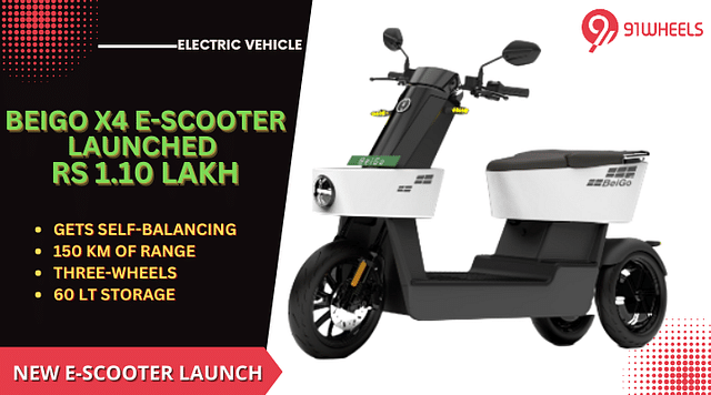 BeiGo X4 Electric Scooter With 3-Wheels Launched At Rs 1.10 Lakh