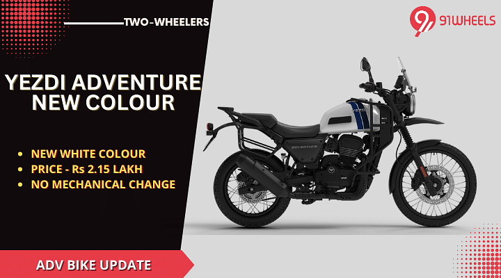 2023 Yezdi Adventure Bike Updated With A New White Paint Option