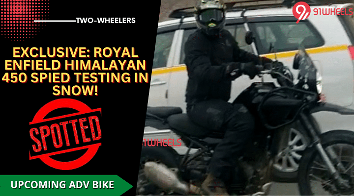 Exclusive: Royal Enfield Himalayan 450 Spied Testing In Snow!