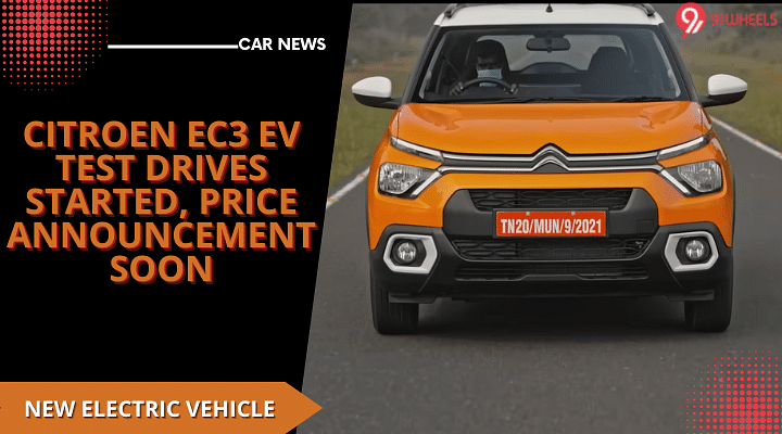 Citroen eC3 EV Test Drives Started, Price Announcement Soon