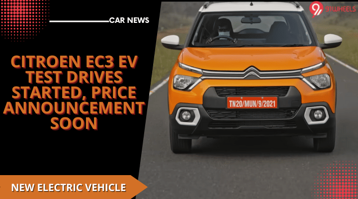 Citroen eC3 EV Test Drives Started, Price Announcement Soon