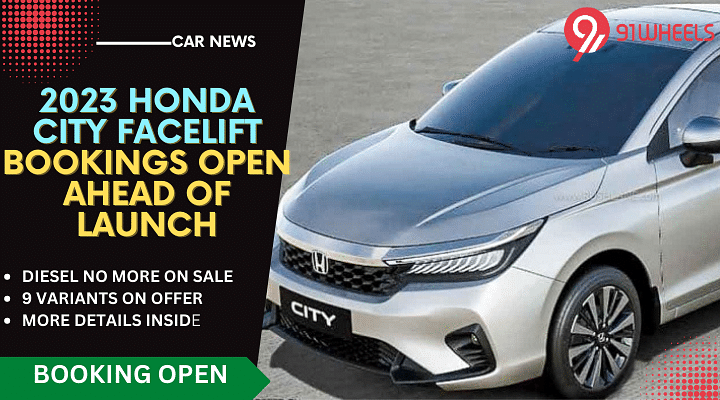 2023 Honda City Bookings Open Ahead Of Launch With 9 Variants